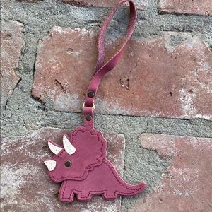 Portland Leather Goods Jasper Dino Tassel Bag Charm in Foxglove